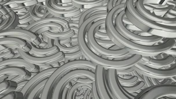 Tło Srebrnymi Figurami Geometrycznymi Abstrakcyjny Design Kształty Luksusowy Styl Render — Wideo stockowe
