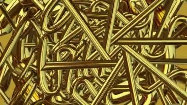 Altın tüplü arka plan, geometrik figürler, soyut tasarım, lüks tarz, şekiller, 3D çizim