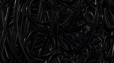 Siyah tüplü arka plan, geometrik şekiller, lüks tarz, soyut tasarım, şekiller, 3D render