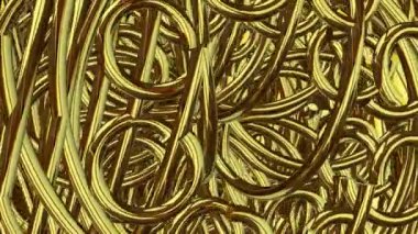 Altın tüplü arka plan, geometrik figürler, lüks stil, soyut tasarım, şekiller, 3D render