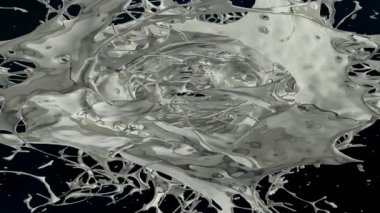 Gümüş asteroitten uçan bir arka plan. 3B Hazırlama