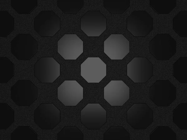 Черный Фон Восьмиугольниками Абстрактный Дизайн Текстурированный Слой — стоковое фото