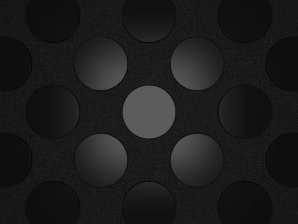 Zwarte Achtergrond Met Cirkels Gestructureerde Laag Abstract Design — Stockfoto