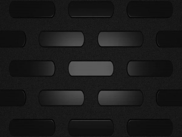 Schwarzer Hintergrund Mit Knöpfen Strukturierter Ebene Abstraktem Design — Stockfoto