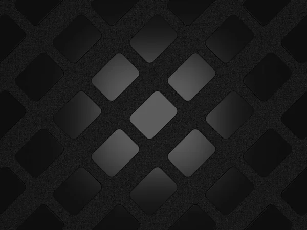 Black Background Rounded Rectangles Abstract Design Textured Layer — Stock Photo, Image