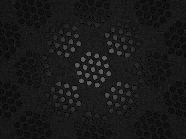 Fekete Háttér Hexagonok Texturált Réteg Elvont Design — Stock Fotó
