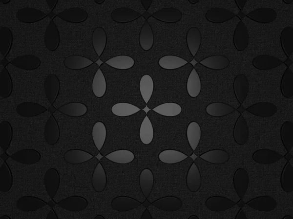Černé Pozadí Zaoblenými Tvary Texturovaná Vrstva Abstraktní Design — Stock fotografie