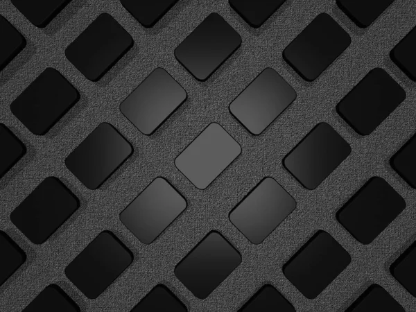 Grey Background Black Rounded Rectangles Textured Layer Abstract Design — стокове фото