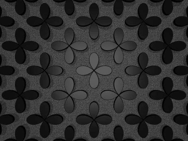 Γκρι Φόντο Μαύρα Διακοσμητικά Υφασμένο Στρώμα Αφηρημένη Σχεδίαση — Φωτογραφία Αρχείου