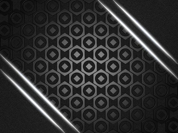 Hintergrund Mit Formen Glühenden Linien Strukturierten Ecken Mustern Geometrischen Figuren — Stockfoto