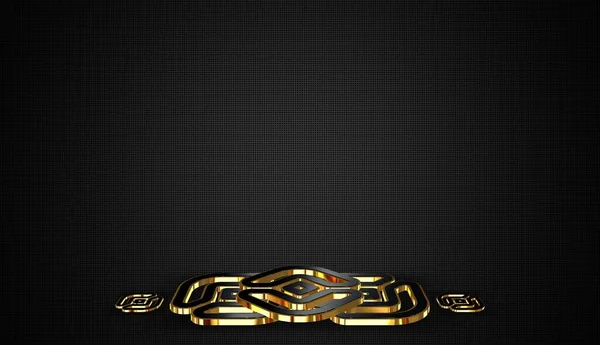 Темный Фон Фасадами Золотыми Камнями Геометрическими Фигурами Паттернами Тенями — стоковое фото