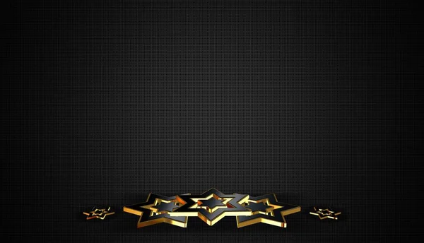 Fundo Escuro Com Formas Molduras Douradas Padrão Sombras Figuras Geométricas — Fotografia de Stock
