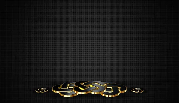 Dunkler Hintergrund Mit Formen Mustern Geometrischen Figuren Goldrahmen Schatten — Stockfoto