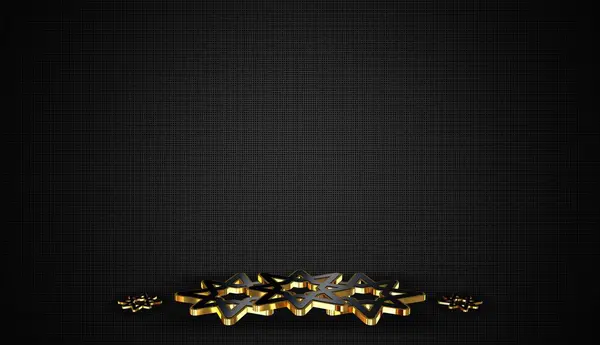 Dunkler Hintergrund Mit Formen Mustern Geometrischen Figuren Schatten Goldrahmen — Stockfoto