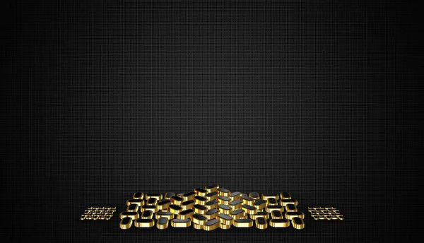 パターン 黄金のフレーム 幾何学的図形を持つ豪華な暗い背景 — ストック写真