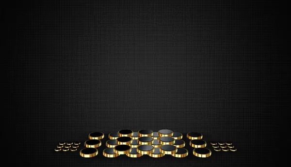 Fundo Escuro Luxo Com Formas Sombras Figuras Geométricas Quadros Dourados — Fotografia de Stock