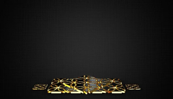 Роскошный Темный Фон Фигурами Геометрические Фигуры Узоры Золотые Рамки Тени — стоковое фото