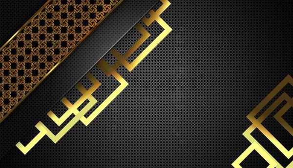 Hintergrund Mit Schwarz Gold Formen Mustern Geometrischen Figuren Abstraktem Design — Stockfoto