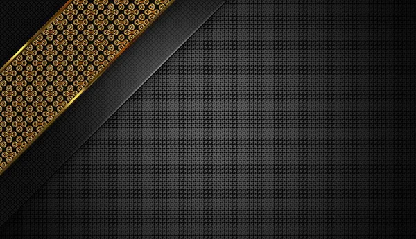 Background Black Gold Shapes Abstract Design Geometric Figures Textured Layer — Stock Photo, Image