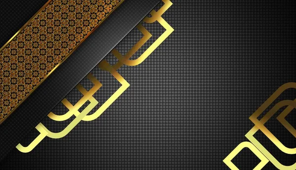 Background Black Gold Figures Abstract Design Pattern Geometric Shapes Textured — Stock Photo, Image