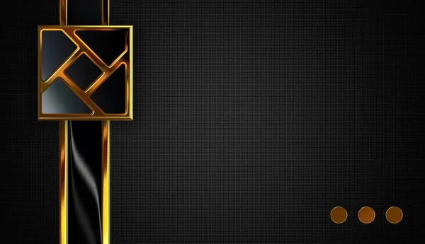 Фон Черными Золотыми Фигурами Геометрические Фигуры Абстрактный Дизайн Узор Обои — стоковое фото