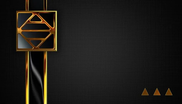 Фон Черно Золотыми Фигурами Обоями Геометрическими Фигурами Абстрактным Дизайном Узором — стоковое фото