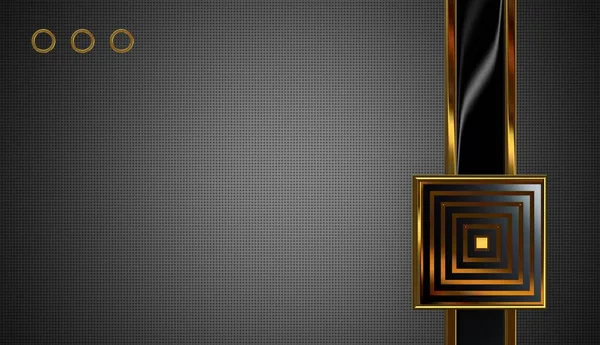 Background Black Gold Figures Pattern Abstract Design Wallpaper Geometric Shapes — Stock Photo, Image
