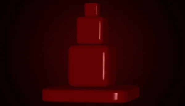 Красный Фон Фигурами Геометрические Фигуры Узор Обои Абстрактный Дизайн — стоковое фото