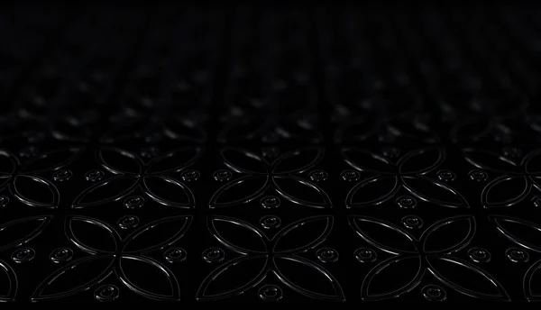 Fond Noir Avec Effet Flou Motif Unique Design Abstrait Luxe — Photo