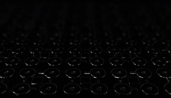 Black Background Blur Effect Unique Pattern Shapes Luxury Abstract Design — Stock Photo, Image