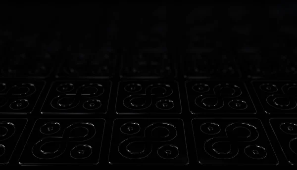 ぼかし効果とユニークなパターン 抽象的なデザインの黒の背景 — ストック写真