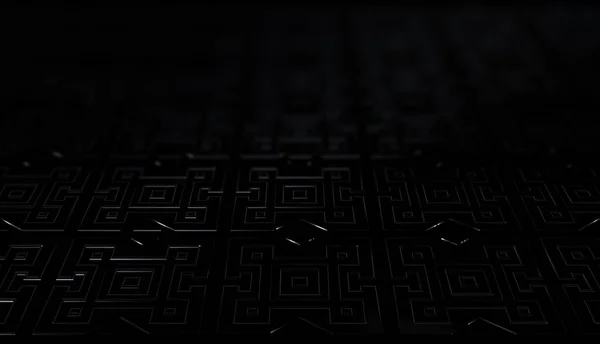 Schwarzer Hintergrund Mit Unschärfeeffekt Und Einzigartigen Mustern Tapete Luxus Formen — Stockfoto
