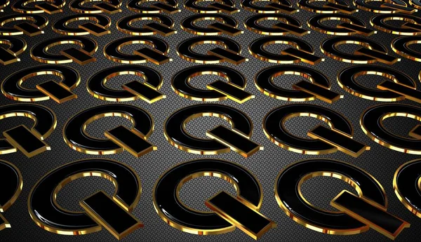 Grauer Hintergrund Mit Einzigartigen Mustern Schwarz Gold Figuren Abstraktes Design — Stockfoto