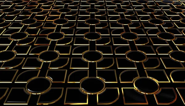 Темный Фон Уникальными Паттернами Абстрактным Дизайном Черно Золотыми Фигурками Обоями — стоковое фото