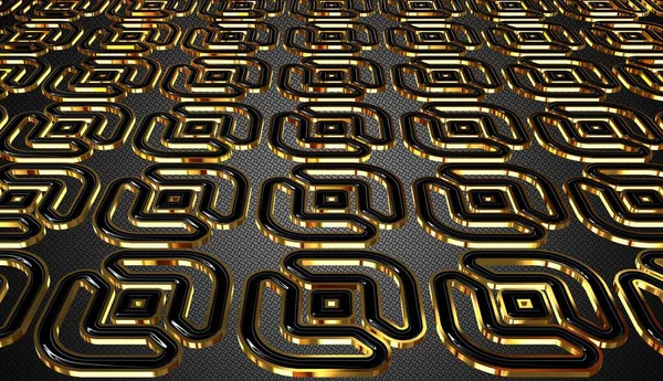 Szürke Háttér Egyedi Minta Elvont Design Fekete Arany Ábrák Luxus — Stock Fotó
