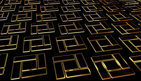 Темный Фон Уникальными Паттернами Абстрактным Дизайном Роскошью Черно Золотыми Фигурками — стоковое фото