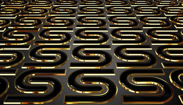 Szürke Háttér Egyedi Minta Absztrakt Design Luxus Tapéta Fekete Arany — Stock Fotó
