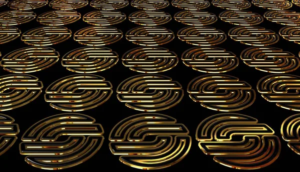 Dunkler Hintergrund Mit Einzigartigen Mustern Luxus Tapeten Schwarz Und Gold — Stockfoto