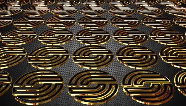 Szürke Háttér Egyedi Minta Luxus Tapéta Fekete Arany Formák Elvont — Stock Fotó