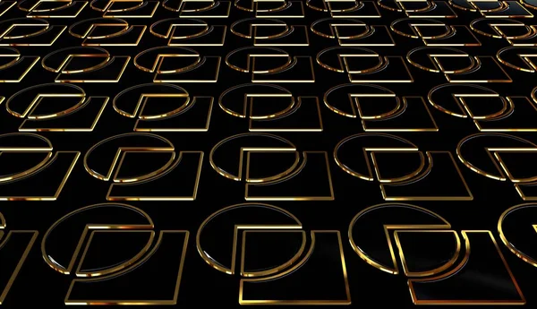 Dunkler Hintergrund Mit Abstrakten Mustern Schwarz Gold Figuren Luxus Tapeten — Stockfoto