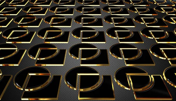 Grauer Hintergrund Mit Abstrakten Mustern Schwarz Gold Figuren Luxus Tapeten — Stockfoto
