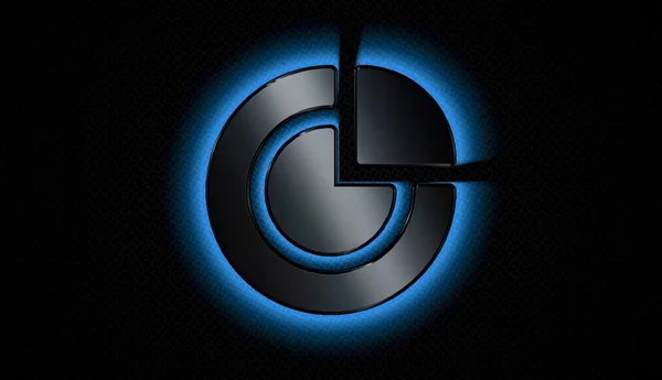 Tło Rysunkiem Model N22 Niebieskim Światłem Neonowym — Zdjęcie stockowe