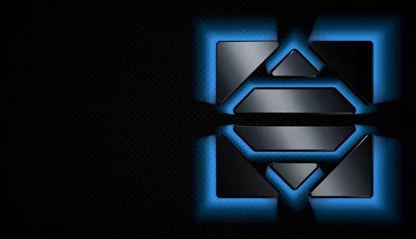 Фон Моделлю N47 Блакитним Неоновим Світлом Правій Стороні — стокове фото