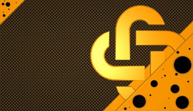 Sağ tarafta Siyah Noktalar ve Sarı Şekil N13 ile Arkaplan