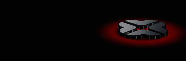Черный Фон Фигурой Фактурой Тенями Абстрактным Дизайном Геометрической Окантовкой — стоковое фото