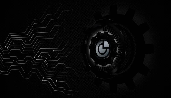 Schwarze Technologie Geschäftshintergrund Figur Schatten Geometrische Form Abstraktes Design Tapete — Stockfoto