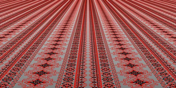 Ukrainian Embroidery Ornament Front View Background Pattern Wallpaper Abstract Design — Stock Photo, Image
