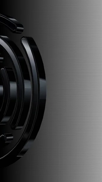 Luxusní Černé Bílé Pozadí Vodorovný Přechod Tapeta Jedinečný Design Vzor — Stock fotografie