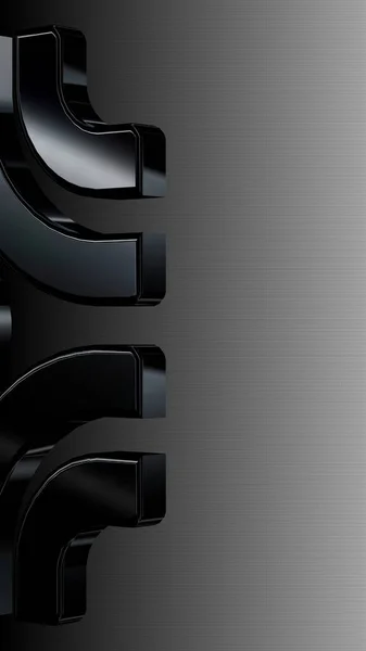 Luxus Schwarzweiß Hintergrund Horizontalverlauf Form Tapete Textur Einzigartiges Design — Stockfoto
