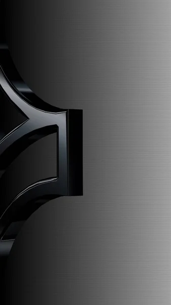 Luxusní Černé Bílé Pozadí Vodorovný Přechod Unikátní Design Tapeta Postava — Stock fotografie